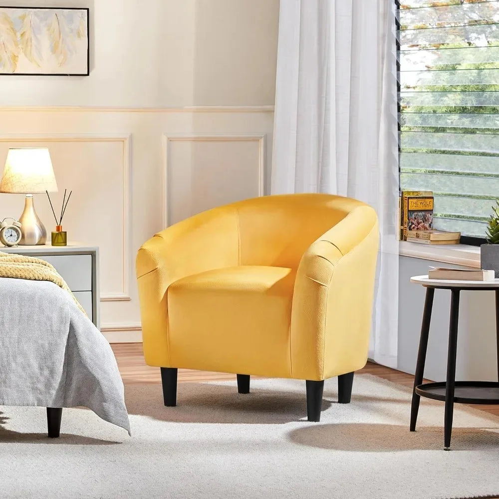 Boucle Barrel Chair With Sherpa Padding