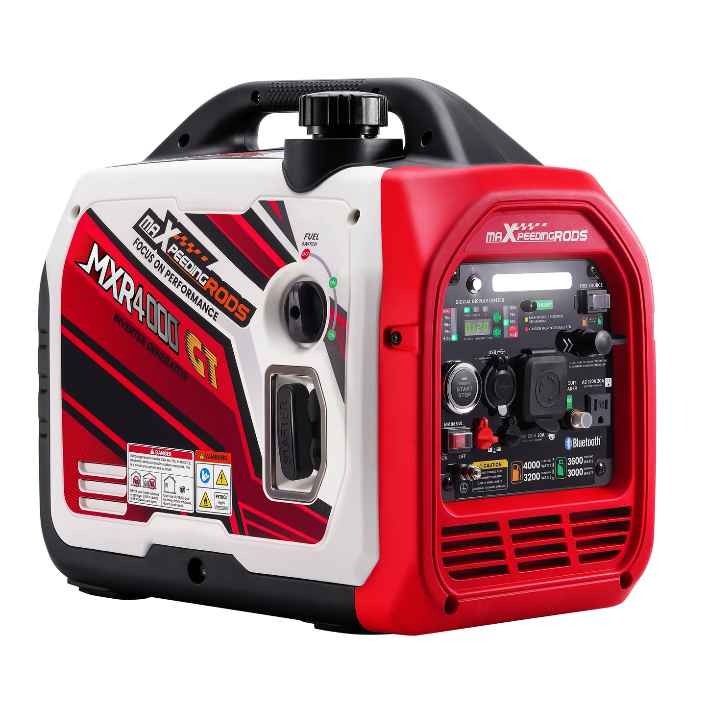 Maxpeedingrods 4kW Dual Fuel Inverter Generator LPG Bluetooth E Start