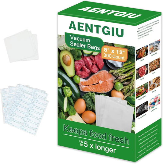 Food Vacuum Sealer Bags 300-Count BPA-Free Sous Vide Compatible