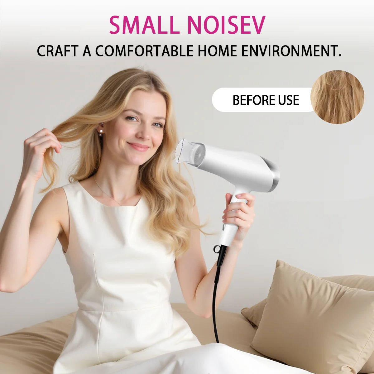 B BEICHEN Foldable Hair Dryer With Diffuser And 2 Speed