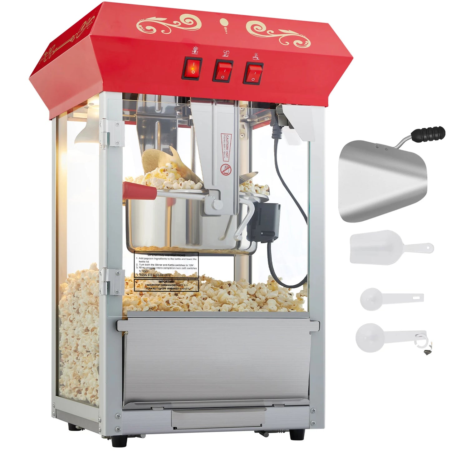 SucceBuy Countertop Popcorn Maker Commercial Electric Popper
