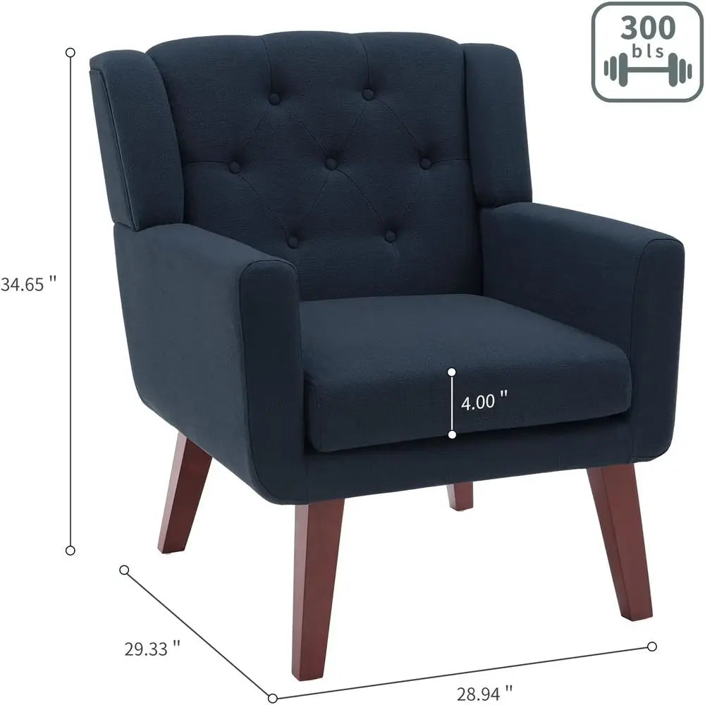 Accent Chair Button Tufted Upholstered Living Room Chair