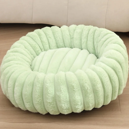NONECN Round Pet Bed for Dogs and Cats Plush Winter