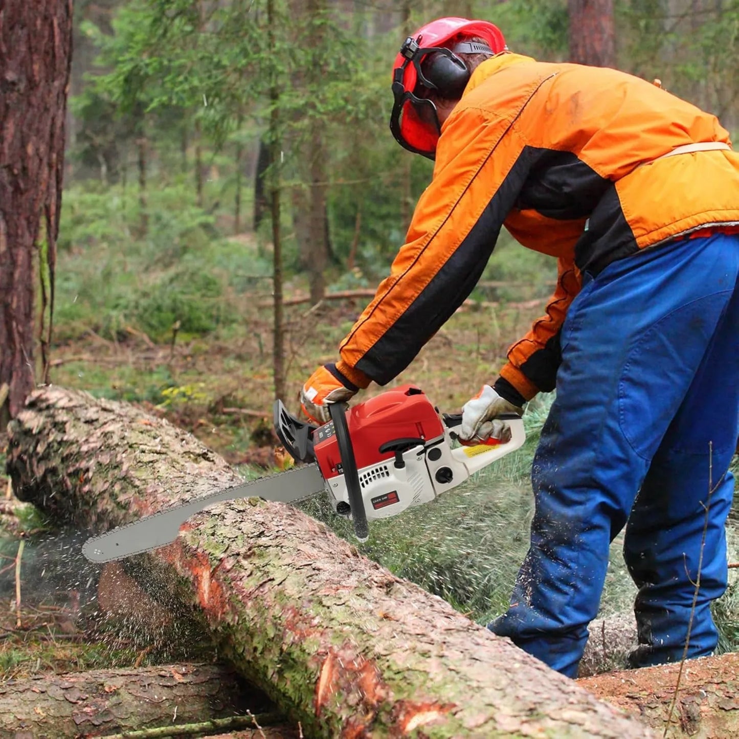 Gas Chainsaw 2-Stroke Portable Woodcutting Tool