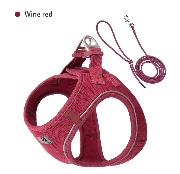 Dog Harness Leash Set Reflective Adjustable For Dogs