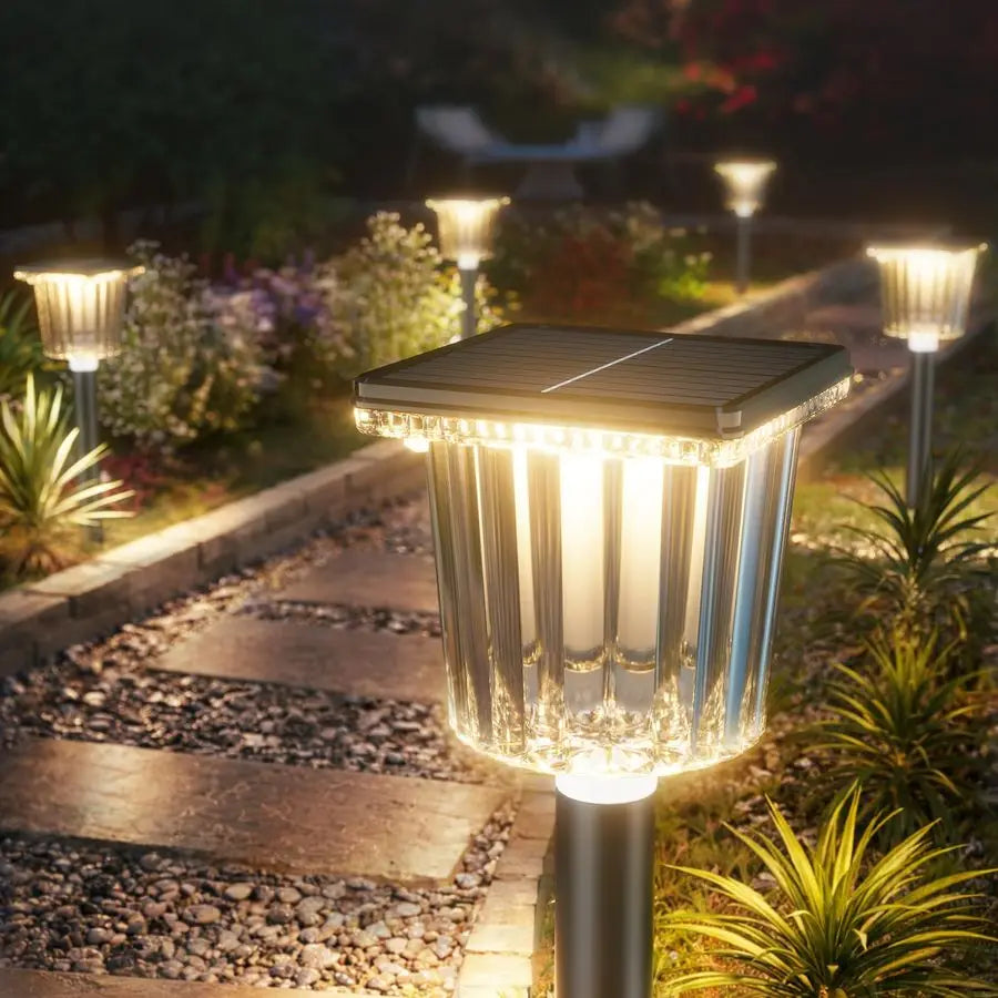 Solar Pathway Lights Outdoor 8 Pack IP65 Waterproof
