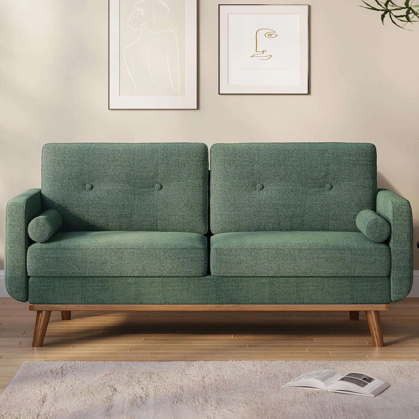 Studyset Mid Century Modern Loveseat Sofa for Living Room