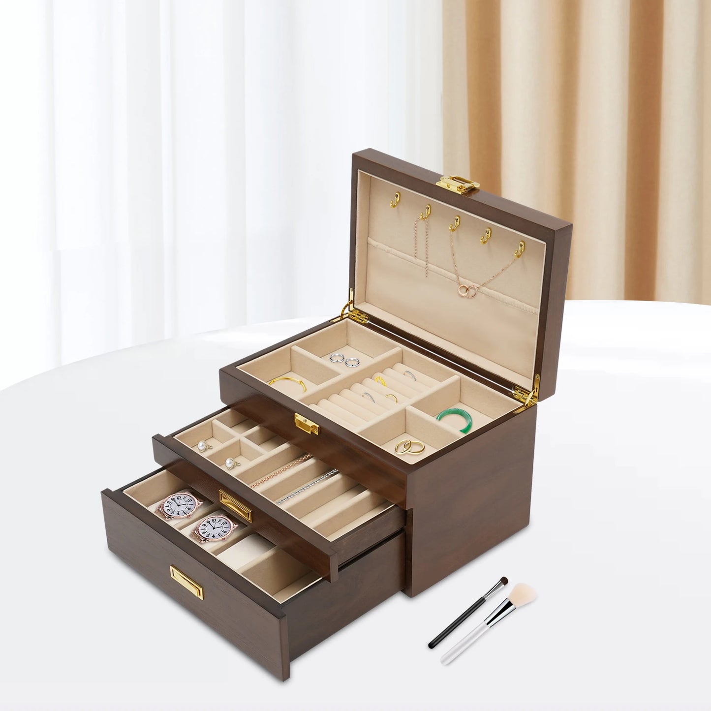 NONECN Jewelry And Watch Display Case Organizer