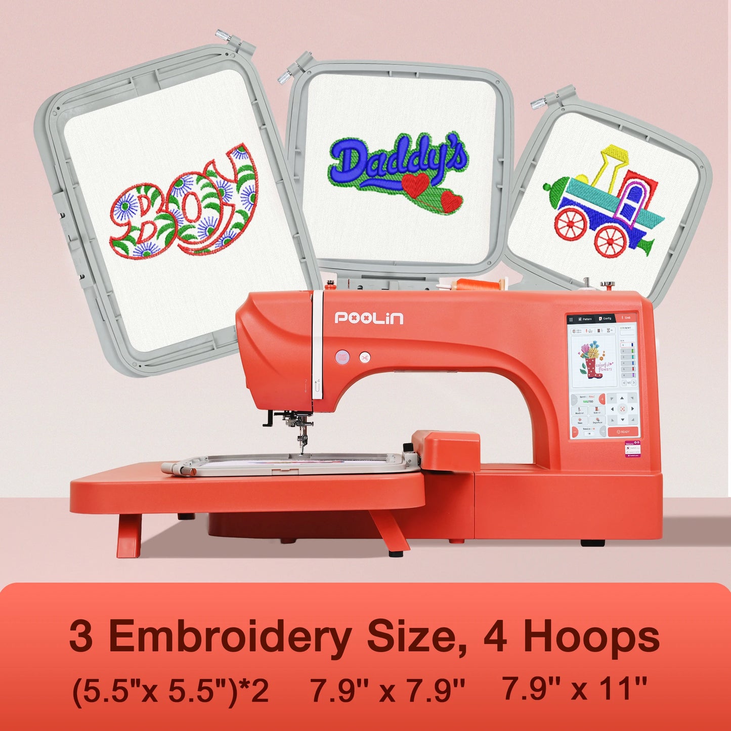 Poolin EOC06RE Computerized Embroidery Machine Kit