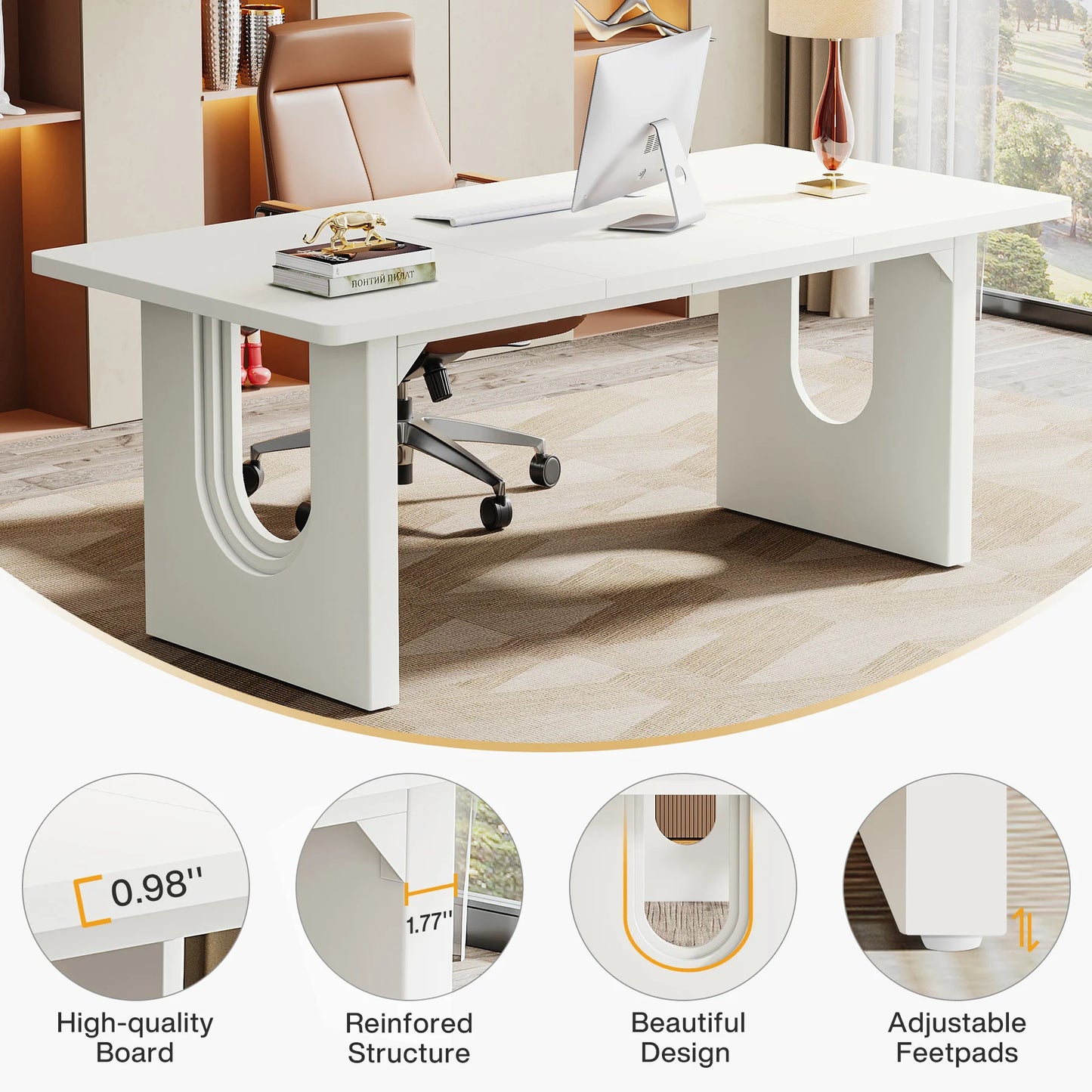 Tribesigns Executive Desk for Office, Conference, and Meeting Rooms