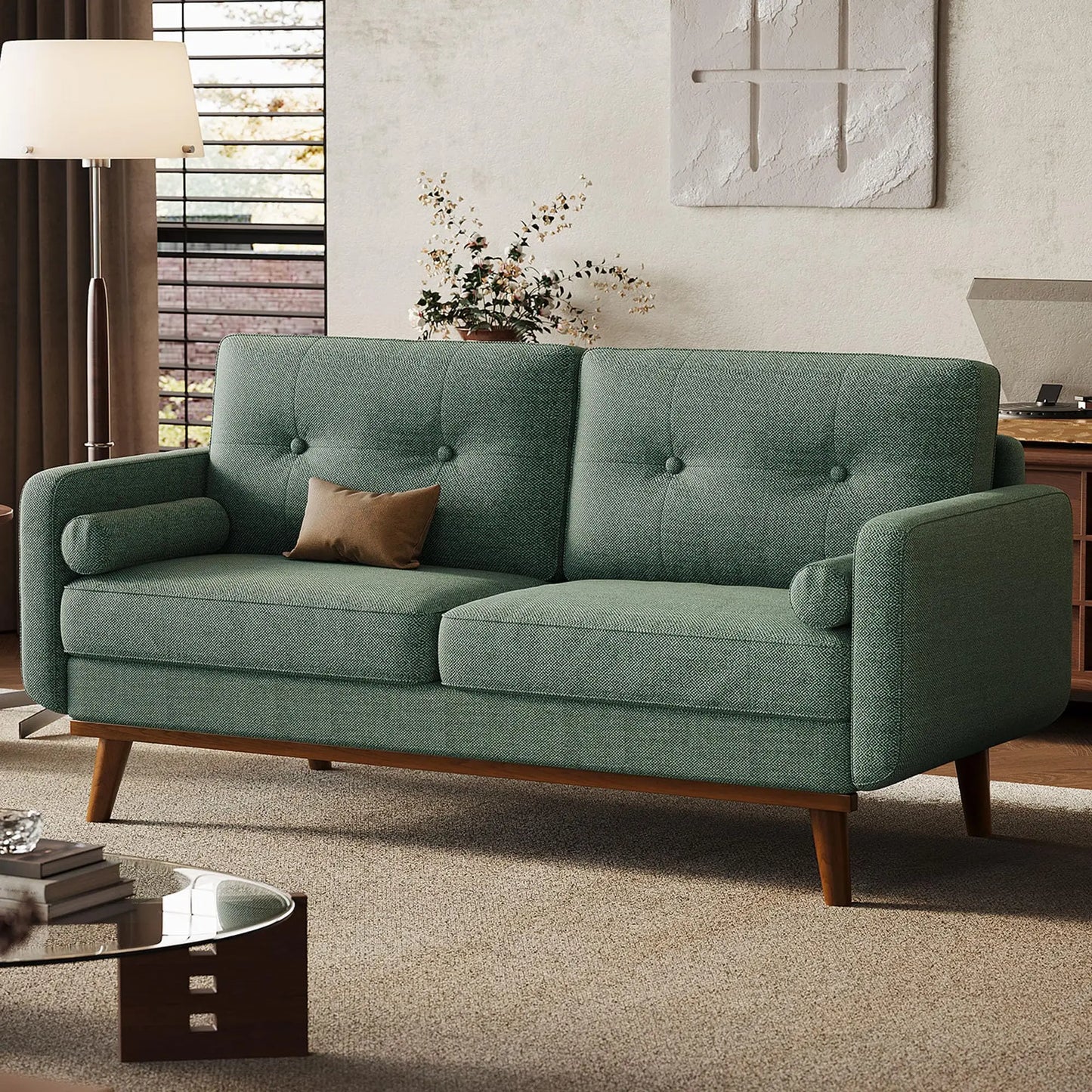 Studyset Mid Century Modern Loveseat Sofa for Living Room