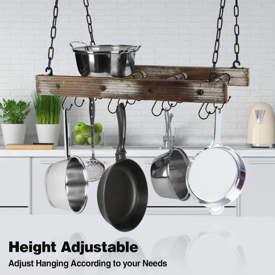 Jackcube Design Ceiling Wall Mount Pot Rack With 16 Hooks