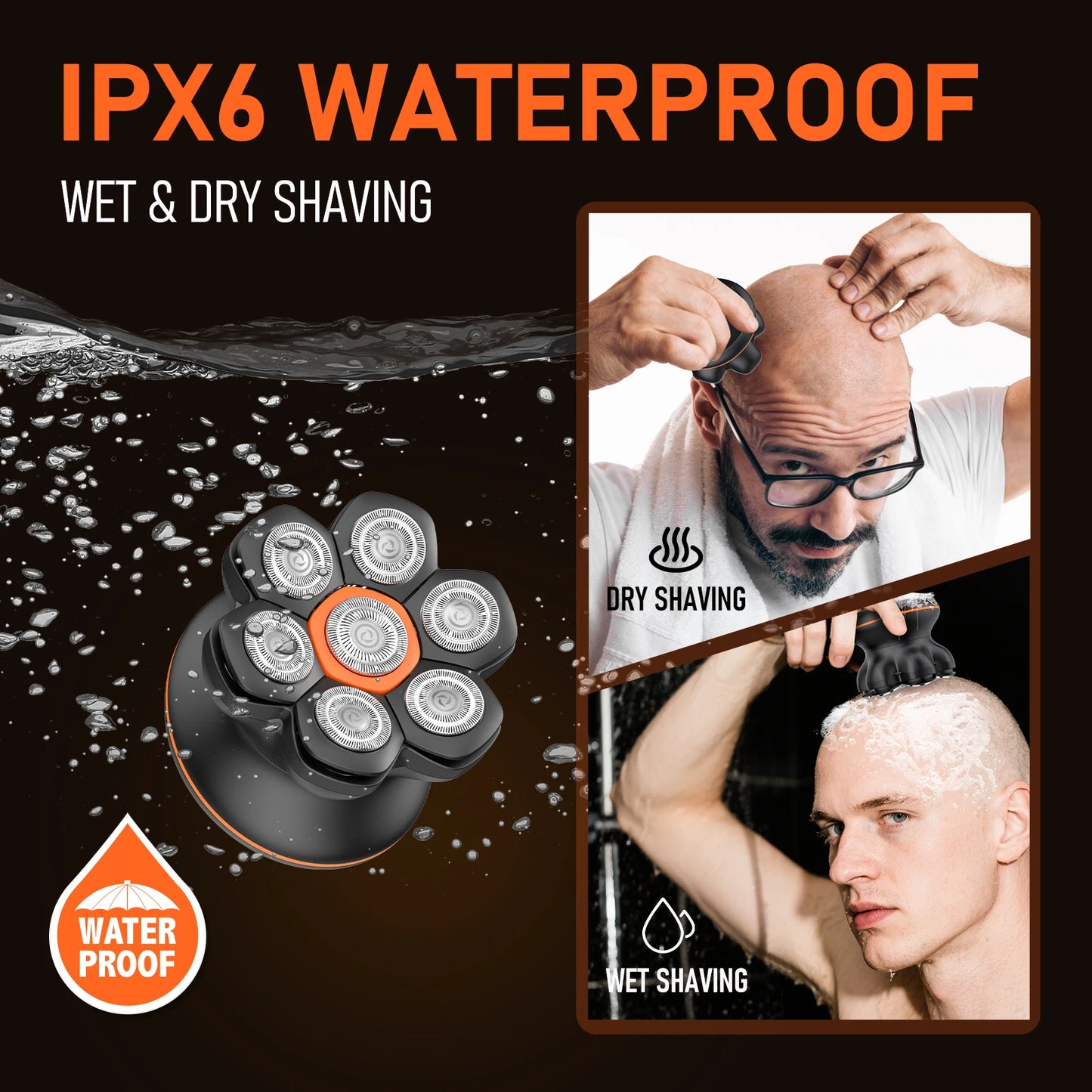 MAXGROOM 7D Electric Shaver Beard Trimmer Waterproof USB Rechargeable