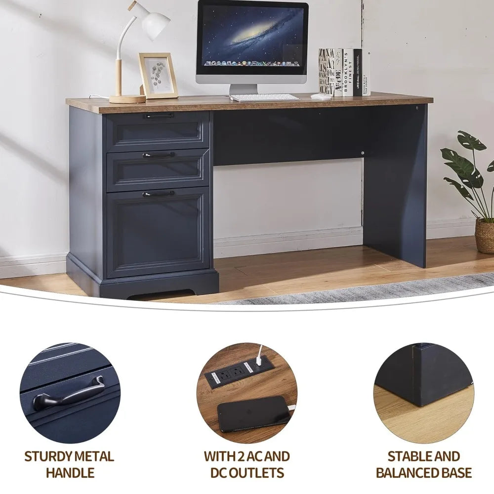 XIAOLANG L-Shaped Executive Desk With Adjustable File Cabinet For Office