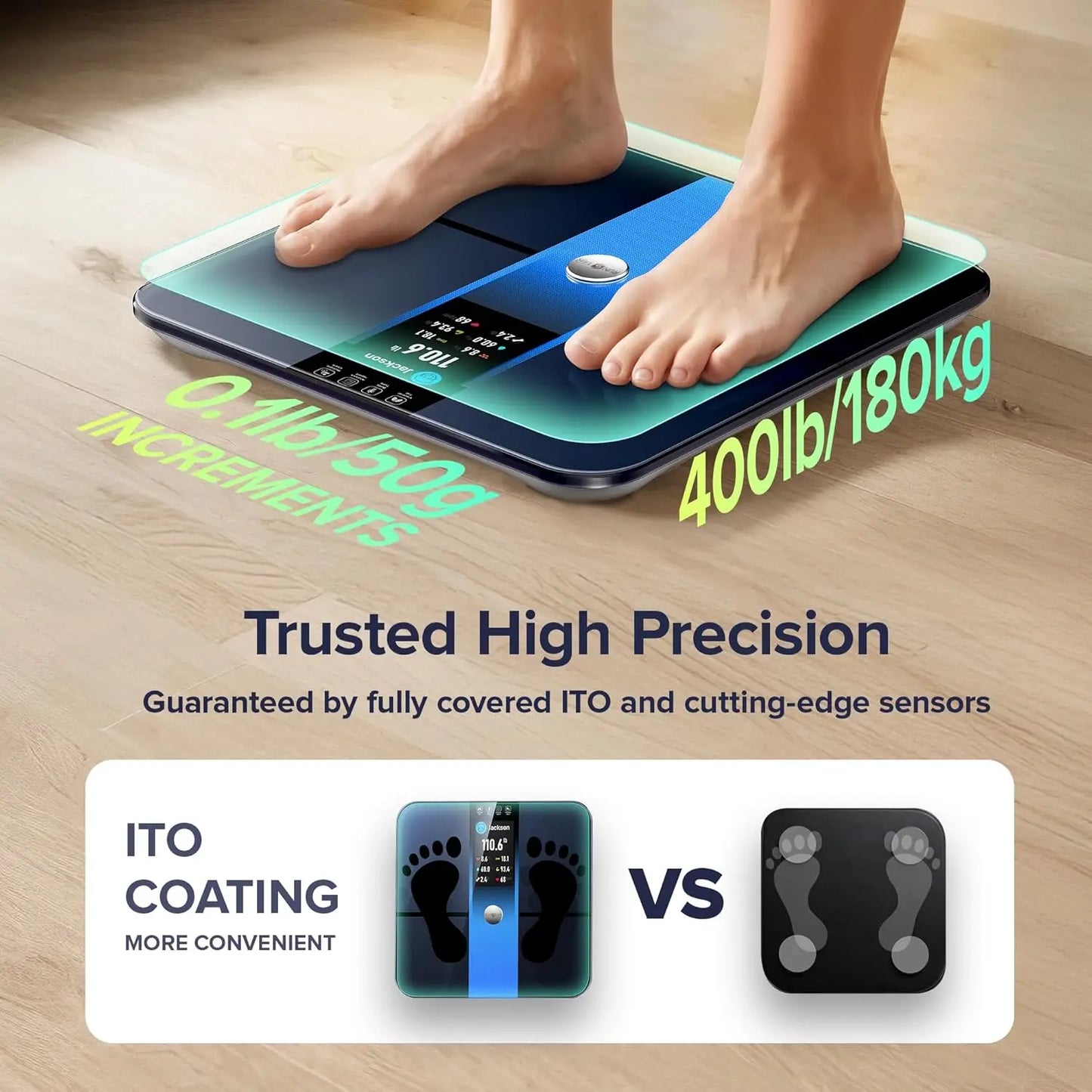 Smart Digital Bathroom Scale With 22 Metrics And App Sync