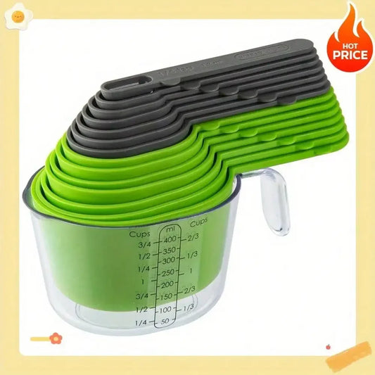 15-Piece Magnetic Measuring Cup And Spoon Set Nesting Kitchen Tool