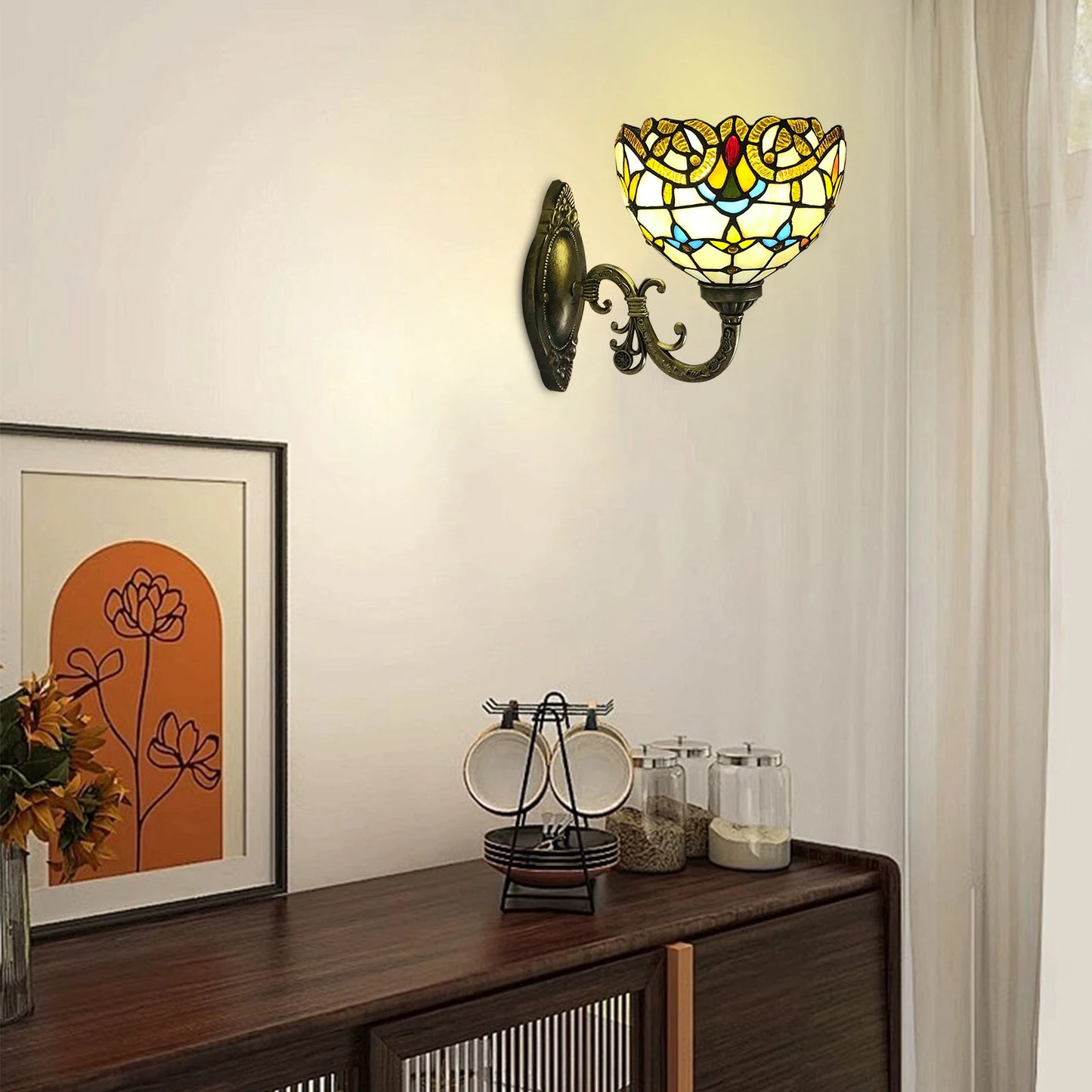 Vintage Dome Wall Lamp Indoor Retro Handmade Living Room Light