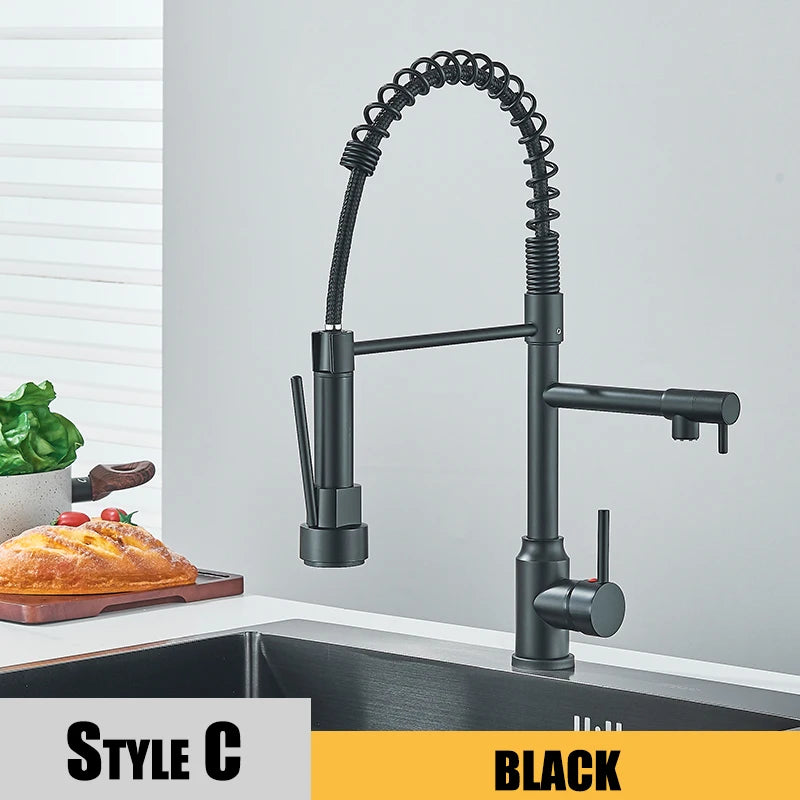 Wanmivezlo Kitchen Sink Faucet Pull Down Hot Cold Water Mixer