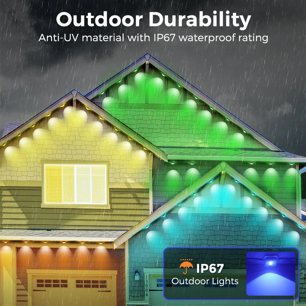 Aiopp Permanent Outdoor Smart RGB Northern Lights Eaves Lights LED