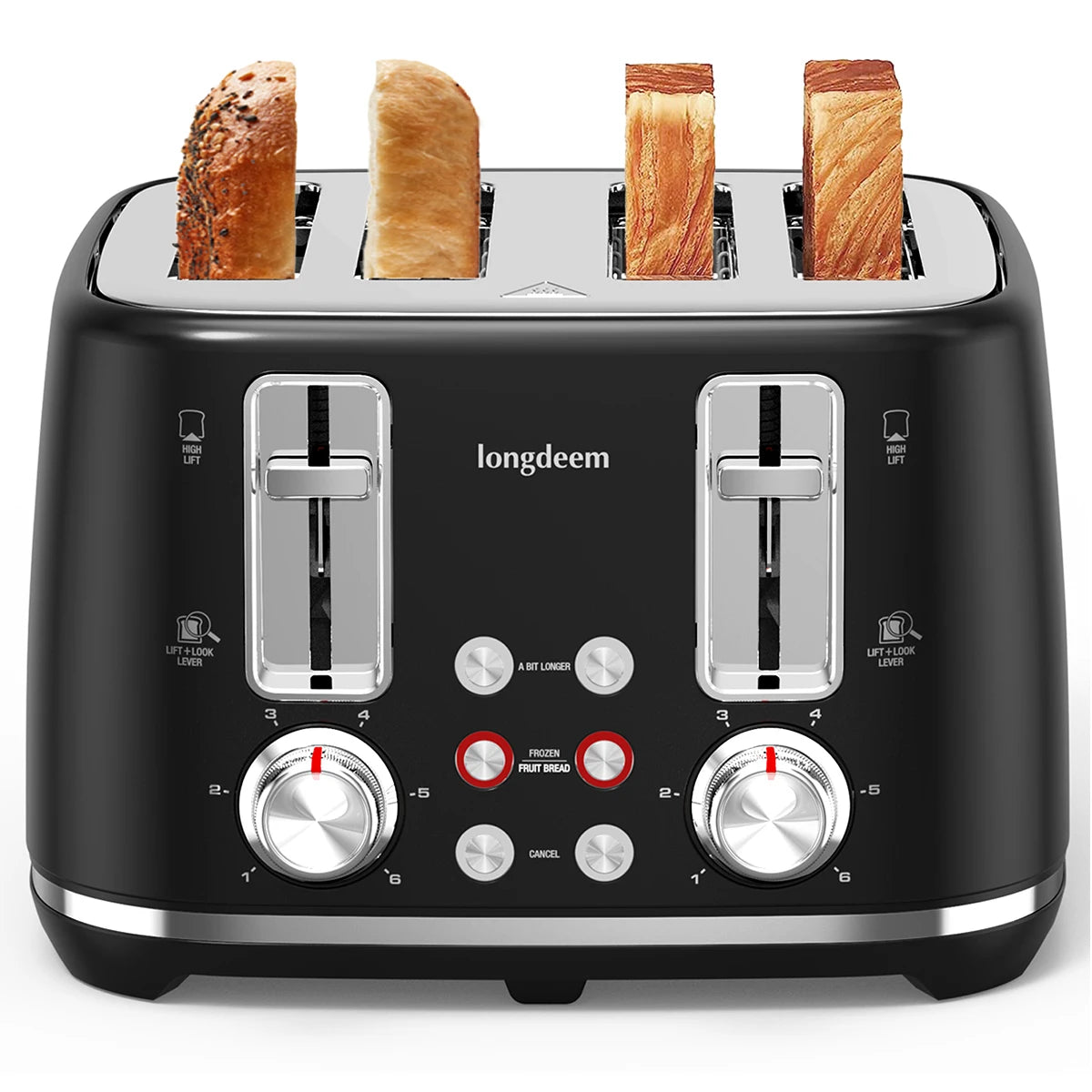 SIFEN Toaster With Extra Wide Slots And 6 Shade Settings