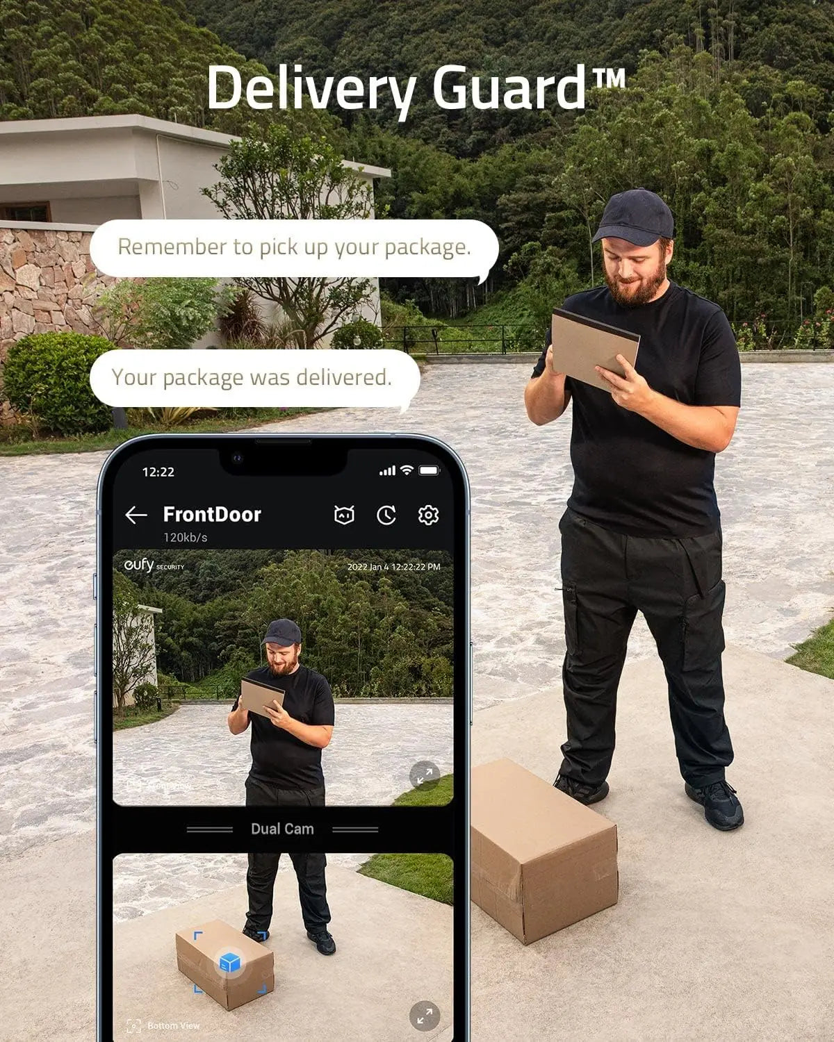 Wired Video Doorbell With Dual Cameras 2K HDR Motion Alerts Renewed