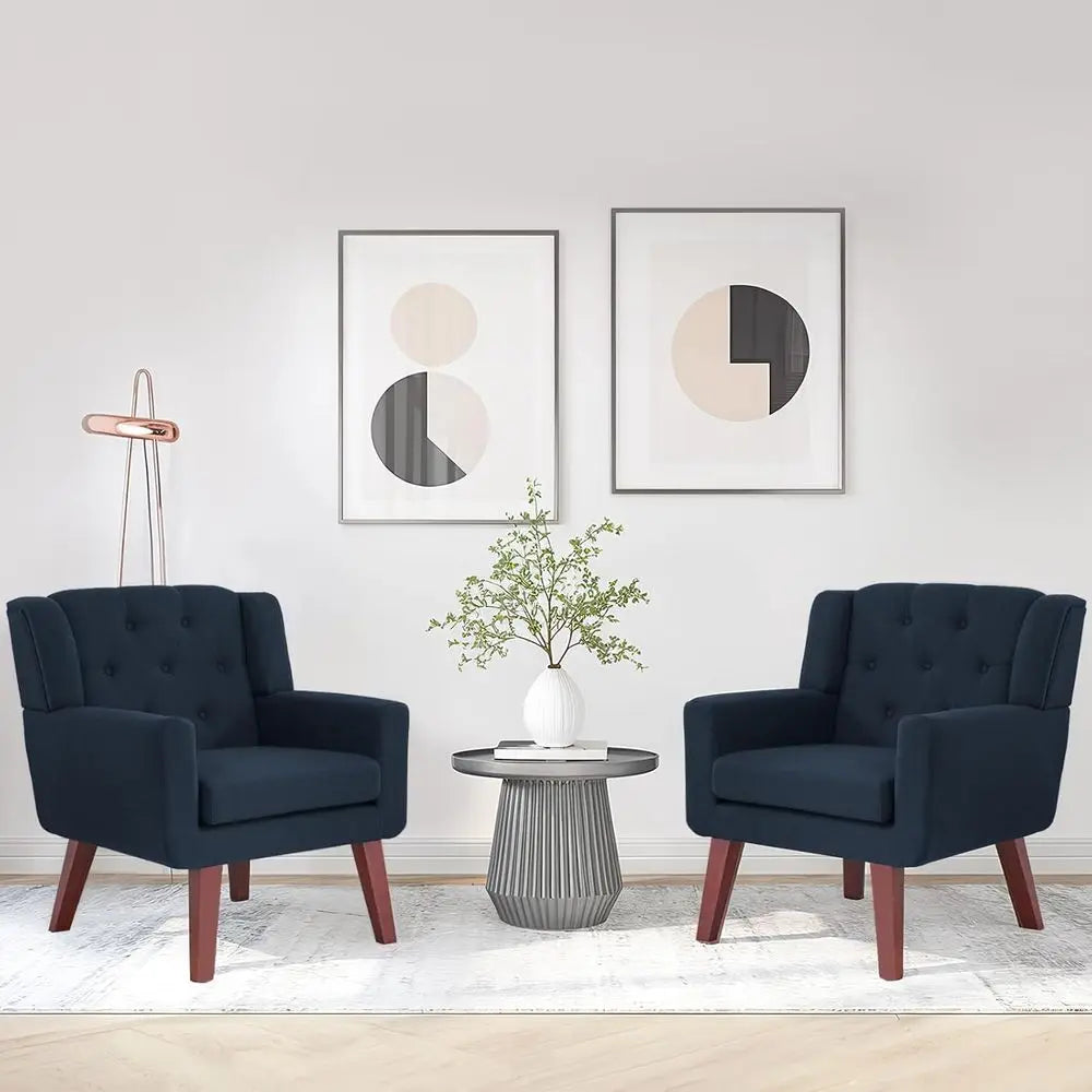 Accent Chair Button Tufted Upholstered Living Room Chair