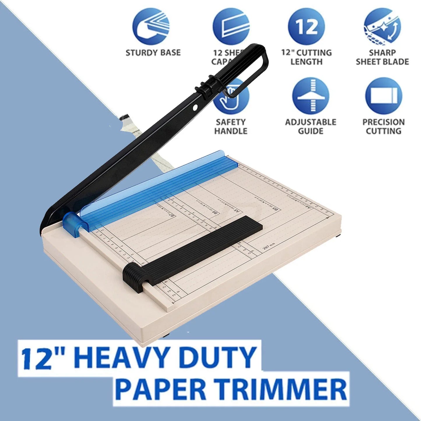 Multi-Function A4 to B7 Paper Cutter Knife for Office Use