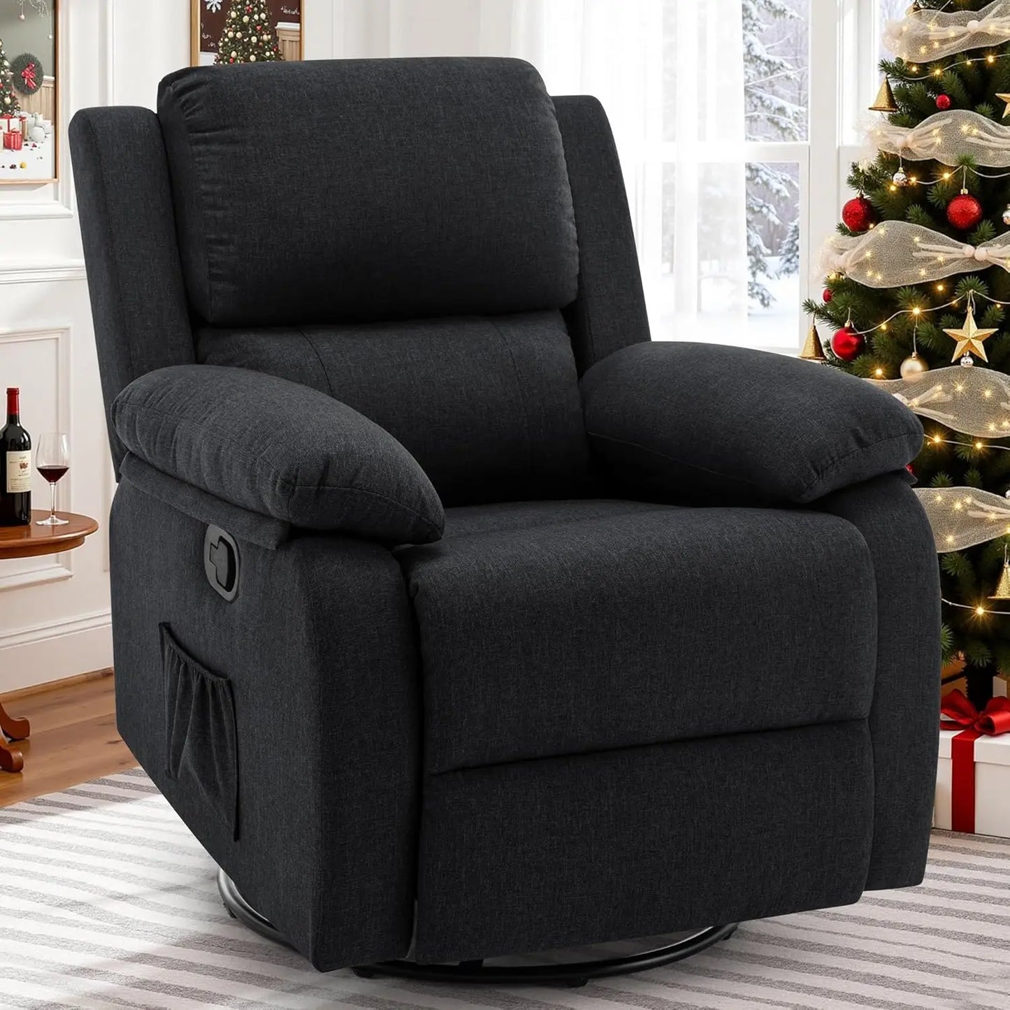 Recliner Chair 360 Swivel Rocker For Small Compact Spaces