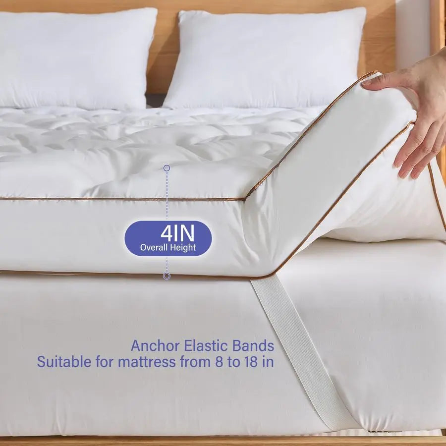 Memory Foam Mattress Topper With Gel For Back Pain Relief
