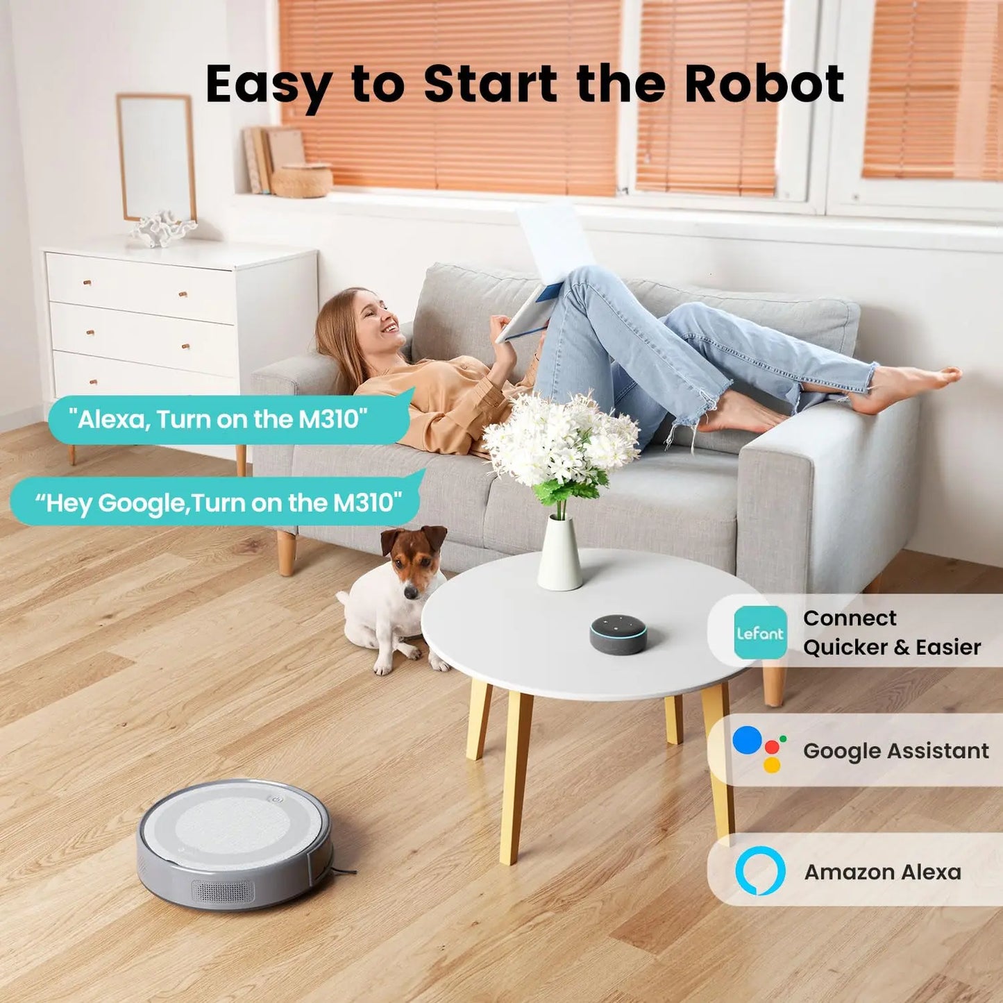 Lefant M310 Robot Vacuum Cleaner With 4500Pa Suction And WiFi