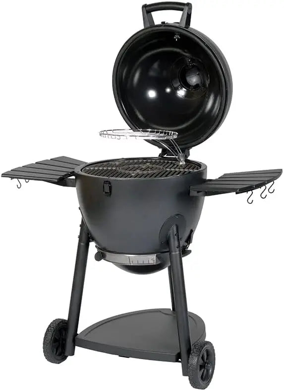 Kamado Charcoal Grill And Smoker With Cast Iron Grates