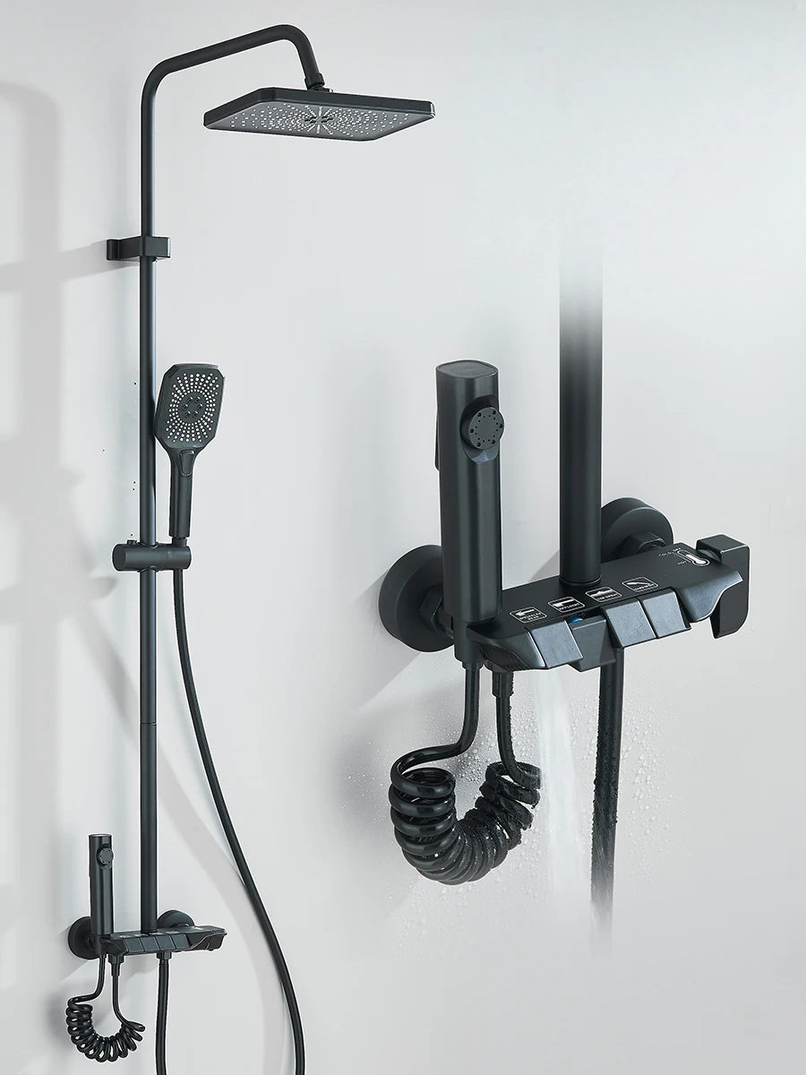 Quyanre 4 Way Shower System With Rain Bidet Faucet
