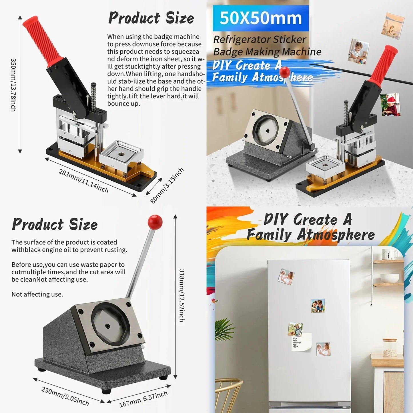 Fridge Magnet Button Maker For DIY Magnets And Pins