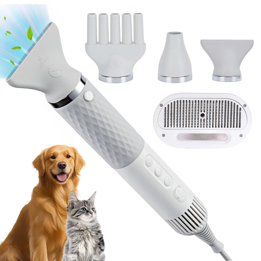 Pet Hair Dryer Dog Grooming Blower High Velocity Quiet Lightweight