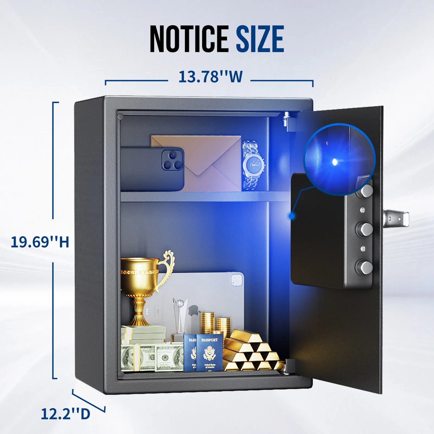 Blacksmith Fireproof Biometric Safe With Digital Keypad