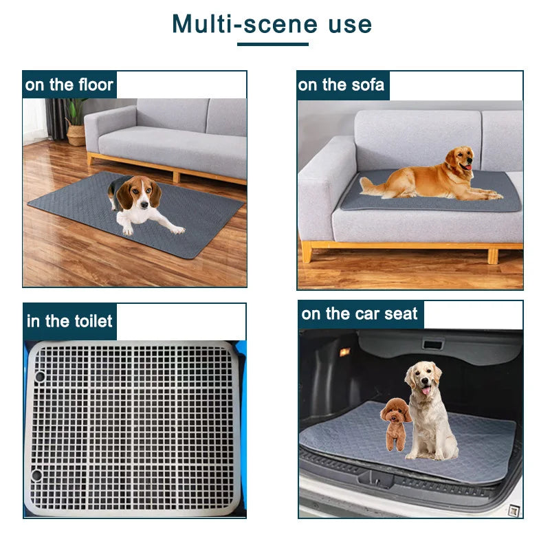 NONECN Reusable Dog Pee Pad Washable Absorbent Training Mat