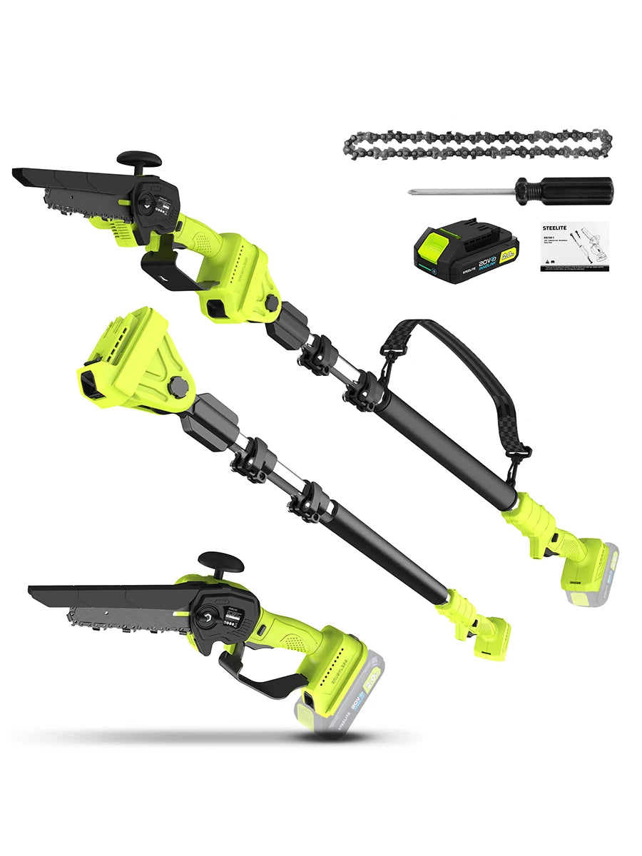 Deli Steelite 2-In-1 Cordless Pole Saw and Mini Chainsaw