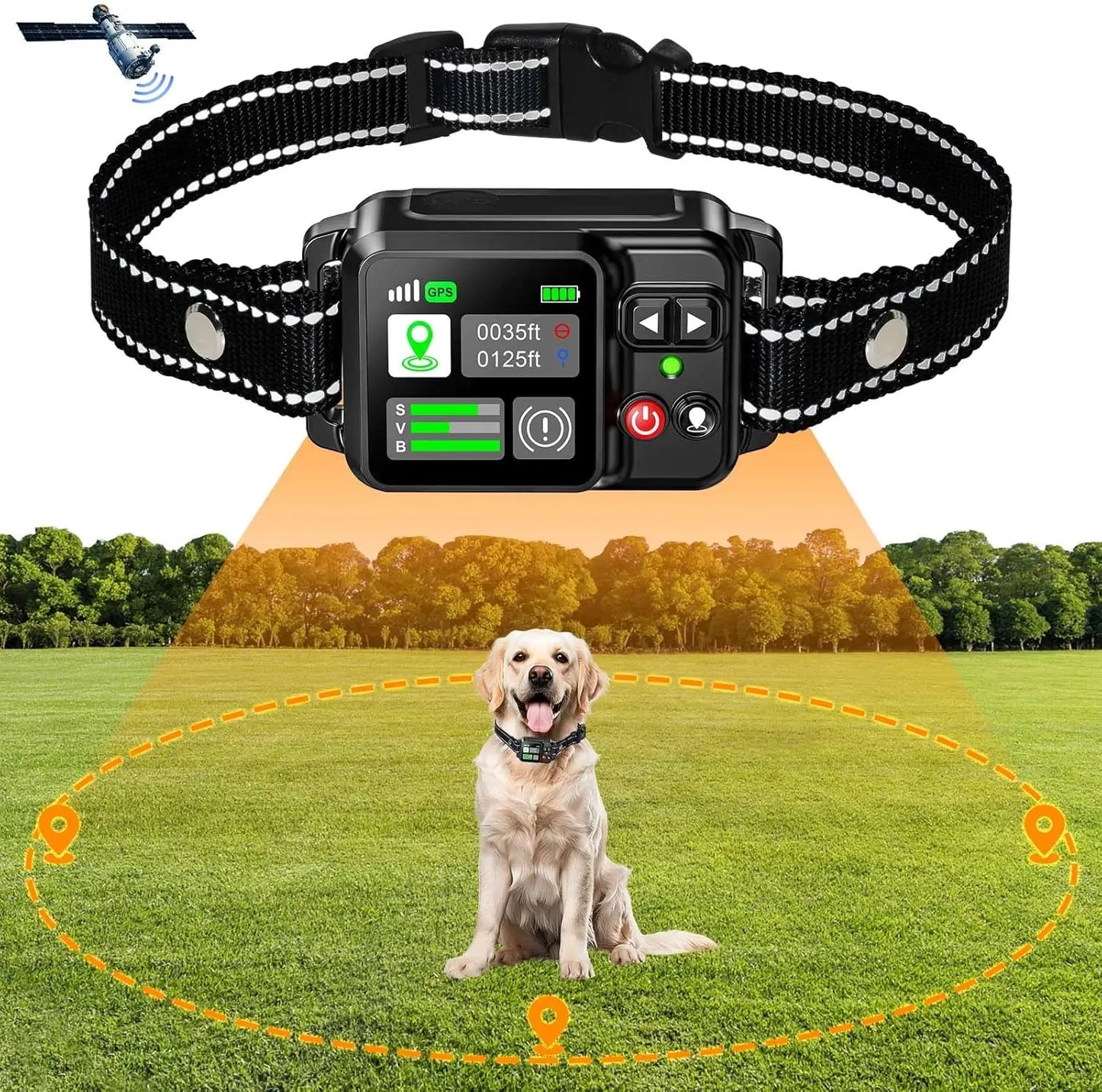 PetEdu GPS Wireless Dog Fencing System For Safe Yard Training