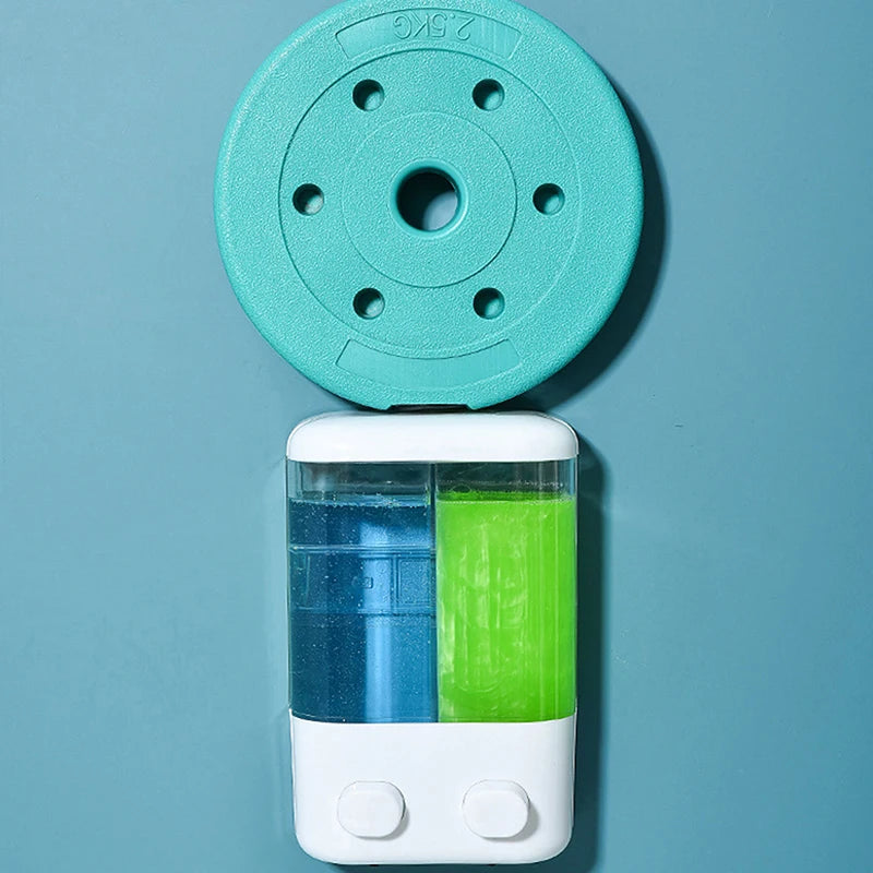 Double-Head Wall Mount Soap Dispenser for Bathroom and Kitchen