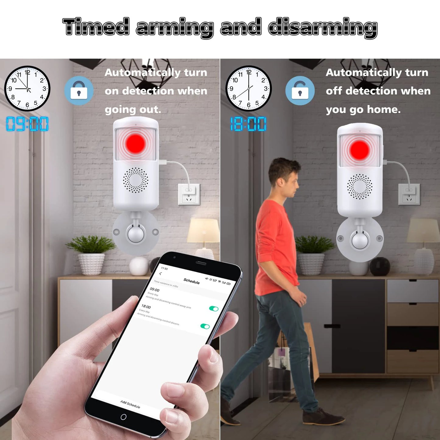 PGST Tuya Smart PIR Motion Detector With App Alerts
