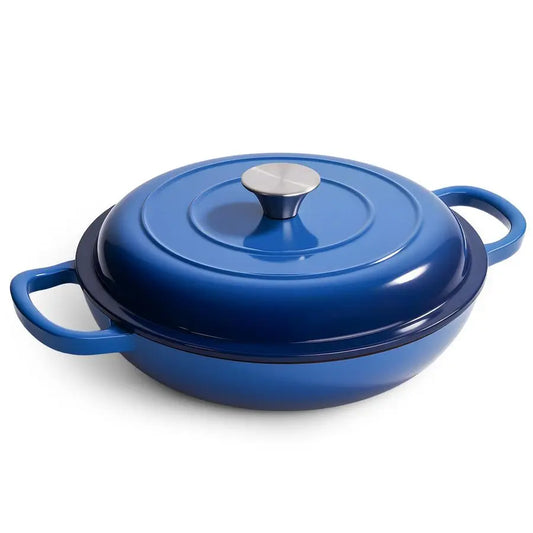 Enameled Cast Iron Braiser With Lid Oven Safe To 500F