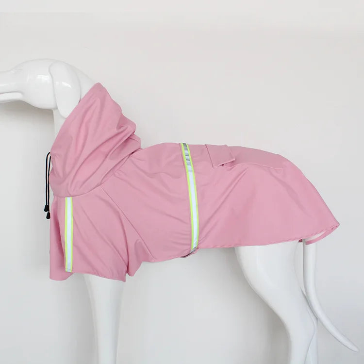 Dog Raincoat Reflective Hooded Waterproof Cloak Style