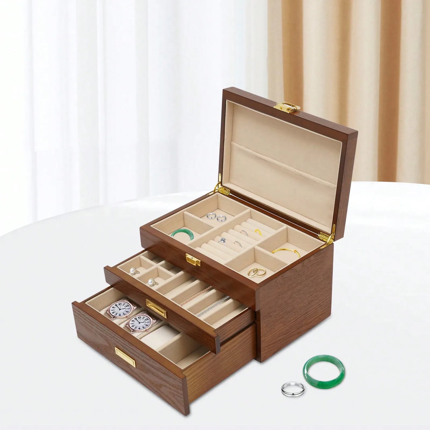 NONECN Jewelry And Watch Display Case Organizer