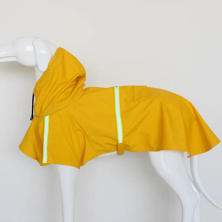 Dog Raincoat Reflective Hooded Waterproof Cloak Style