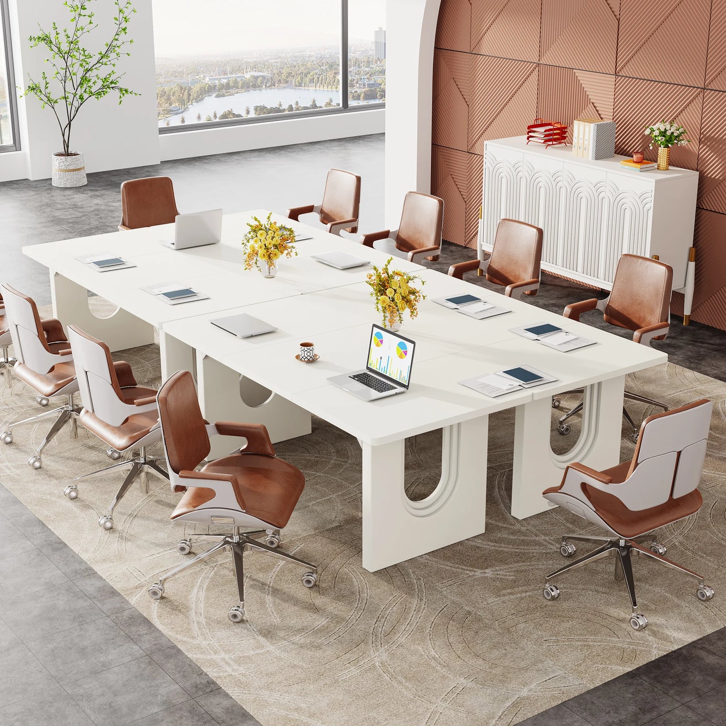 Tribesigns Executive Desk for Office, Conference, and Meeting Rooms