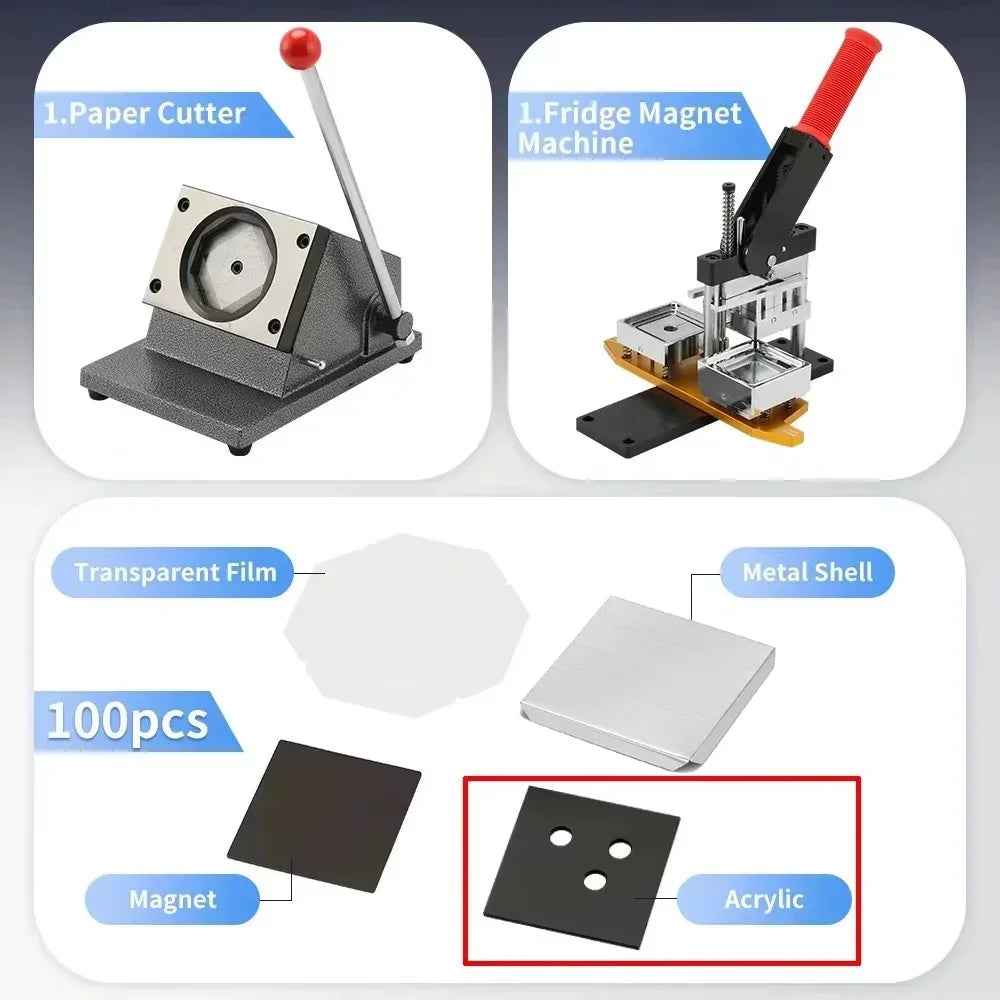 Fridge Magnet Button Maker For DIY Magnets And Pins