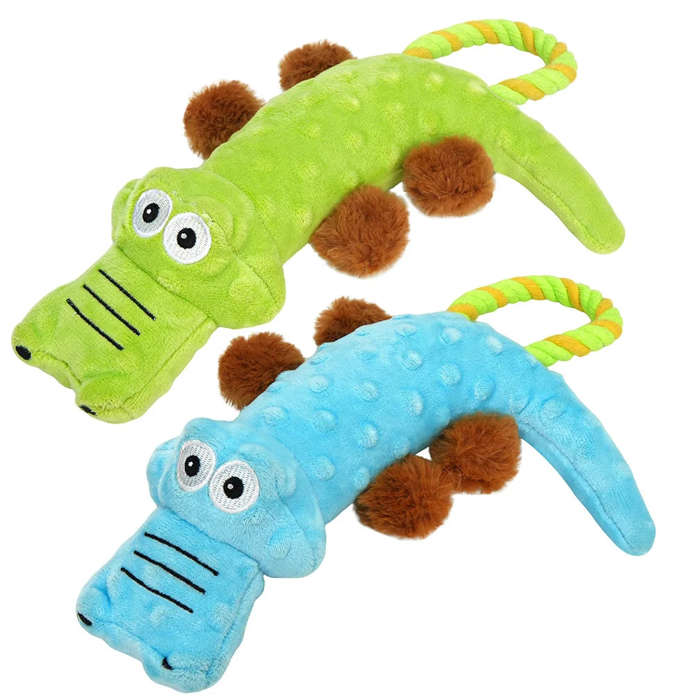 Dog Squeaky Toy 2 Pack Interactive Plush Tug of War Toys